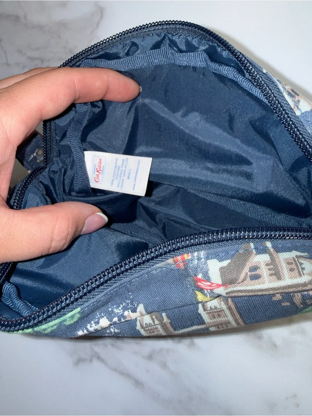 Cath Kidston Navy London Icons Toiletry Pouch